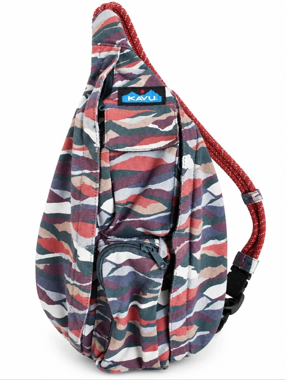 KAVU Rope Bag Sling Backpack Camo Canvas Crossbody Shoulder Pack 16.5